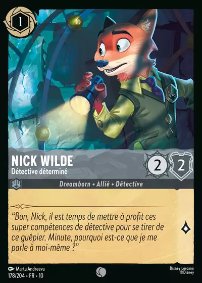 Carte Lorcana 178/204 Nick Wilde Foil | LorenZone