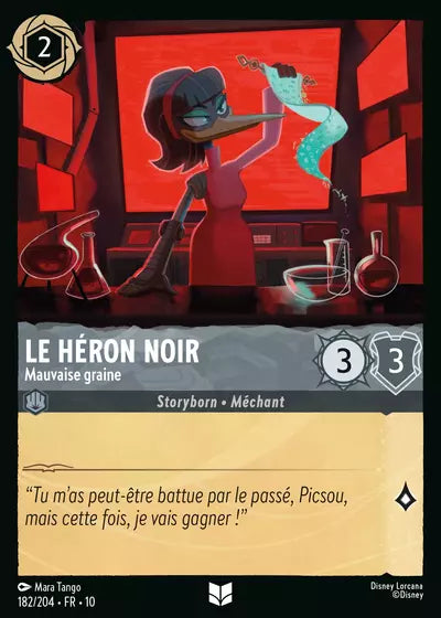 Carte Lorcana 182/204 Le Héron noir Foil | LorenZone