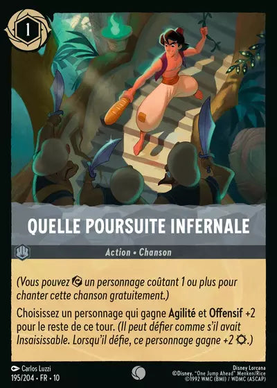 Carte Lorcana 195/204 Quelle poursuite infernale Foil | LorenZone