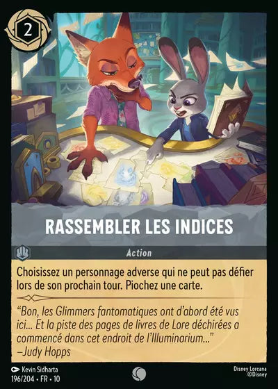 Carte Lorcana 196/204 Rassembler les indices Foil | LorenZone
