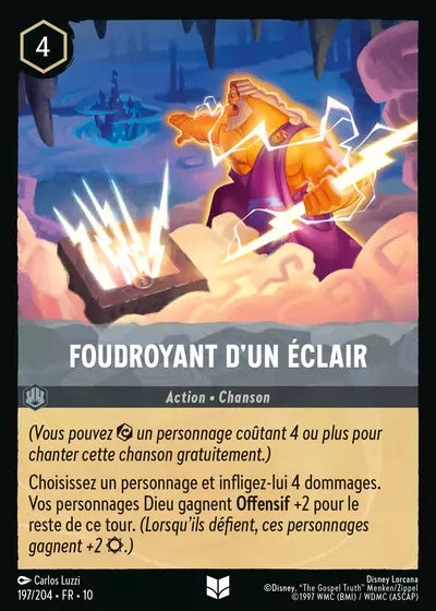 Carte Lorcana 197/204 Foudroyant d'un éclair Foil | LorenZone