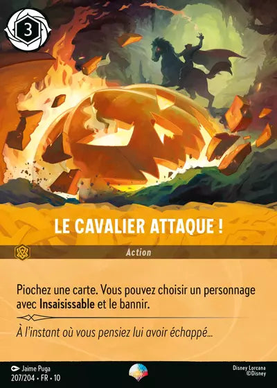 Carte Lorcana 207/204 Le Cavalier attaque ! Épique | LorenZone