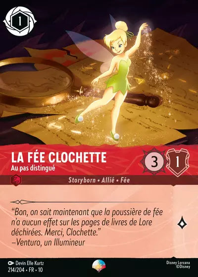 Carte Lorcana 214/204 La Fée Clochette Épique | LorenZone