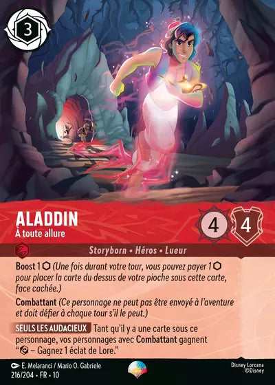 Carte Lorcana 216/204 Aladdin Épique | LorenZone