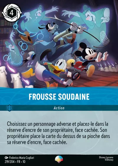 Carte Lorcana 219/204 Frousse soudaine Épique | LorenZone