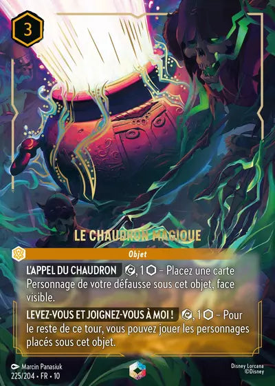 Carte Lorcana 225/204 Le Chaudron magique Enchantée | LorenZone