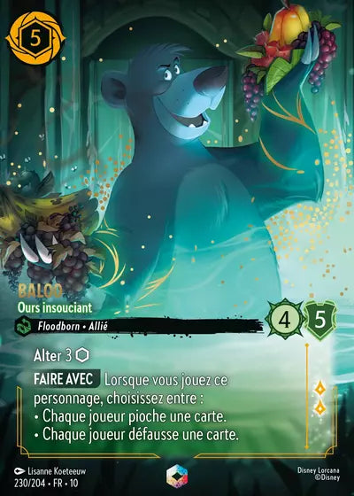 Carte Lorcana 230/204 Baloo Enchantée | LorenZone