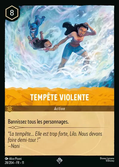 Carte Lorcana 028/204 Tempête violente Foil | LorenZone