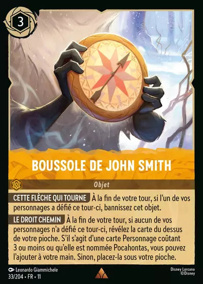 Carte Lorcana 033/204 Boussole de John Smith Foil | LorenZone