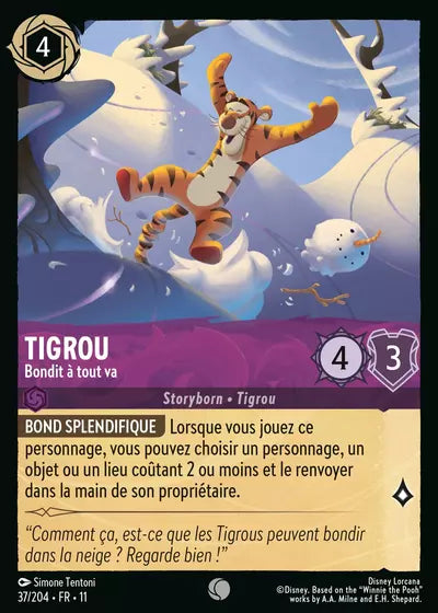 Carte Lorcana 037/204 Tigrou Foil | LorenZone