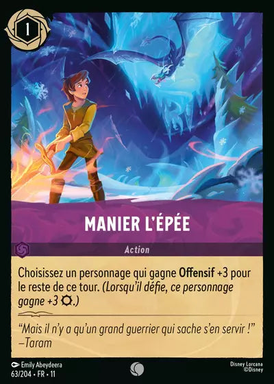 Carte Lorcana 063/204 Manier l'épée Foil | LorenZone