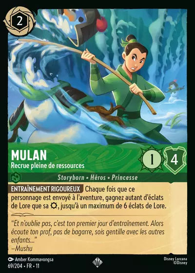 Carte Lorcana 069/204 Mulan Foil | LorenZone