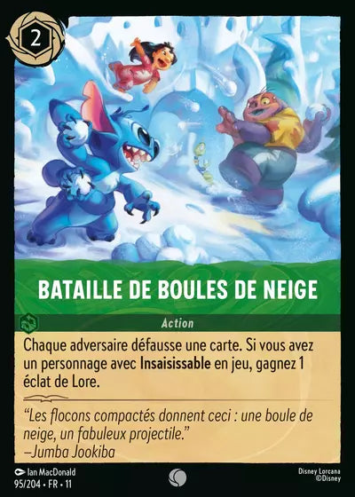 Carte Lorcana 095/204 Bataille de boules de neige Foil | LorenZone
