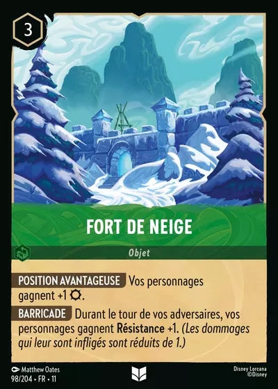 Carte Lorcana 098/204 Fort de neige Foil | LorenZone