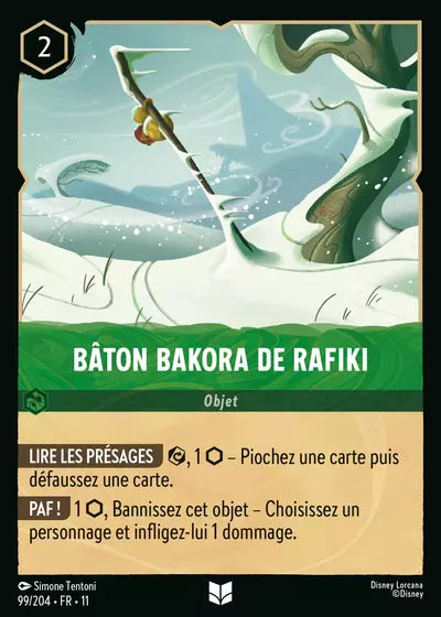 Carte Lorcana 099/204 Bâton bakora de Rafiki Foil | LorenZone
