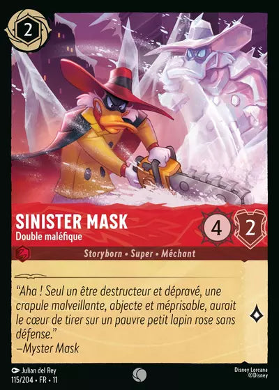 Carte Lorcana 115/204 Sinister Mask Foil | LorenZone