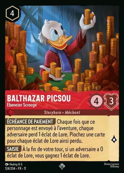 Carte Lorcana 124/204 Balthazar Picsou Foil | LorenZone