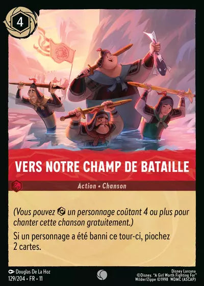 Carte Lorcana 129/204 Vers notre champ de bataille Foil | LorenZone