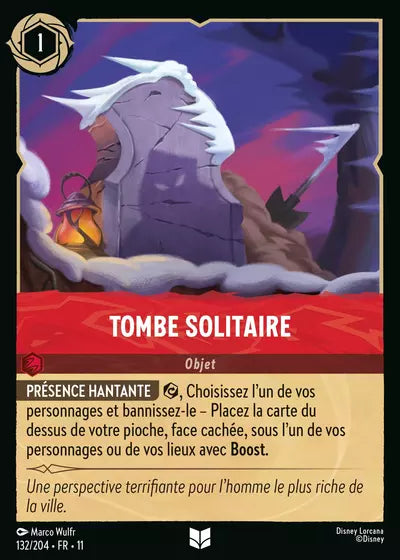 Carte Lorcana 132/204 Tombe solitaire Foil | LorenZone