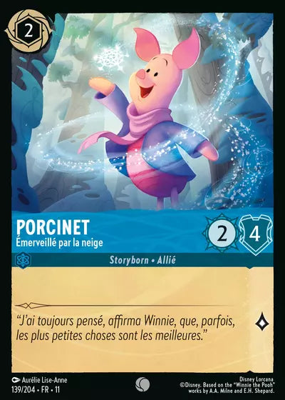 Carte Lorcana 139/204 Porcinet Foil | LorenZone
