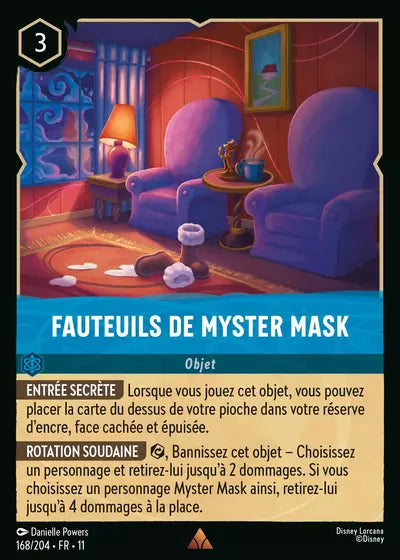 Carte Lorcana 168/204 Fauteuils de Myster Mask Foil | LorenZone