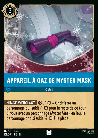 Carte Lorcana 169/204 Appareil à gaz de Myster Mask Foil | LorenZone