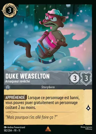 Carte Lorcana 182/204 Duke Weaselton Foil | LorenZone