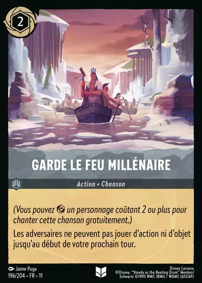 Carte Lorcana 196/204 Garde le feu millénaire Foil | LorenZone