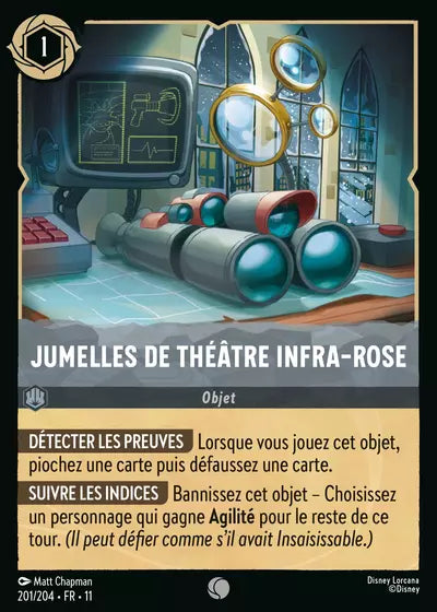 Carte Lorcana 201/204 Jumelles de théâtre infra-rose Foil | LorenZone