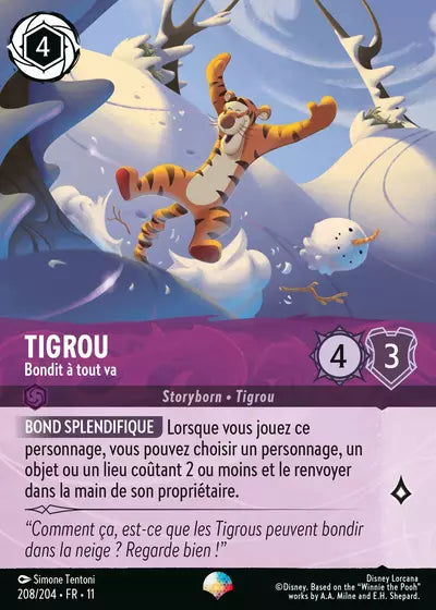 Carte Lorcana 208/204 Tigrou Épique | LorenZone