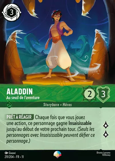 Carte Lorcana 211/204 Aladdin Épique | LorenZone