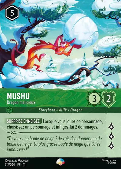 Carte Lorcana 212/204 Mushu Épique | LorenZone