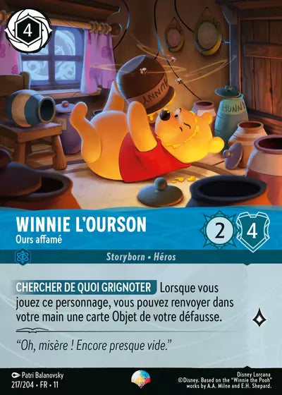 Carte Lorcana 217/204 Winnie l'ourson Épique | LorenZone