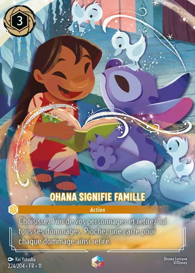 Carte Lorcana 224/204 Ohana signifie famille Enchantée | LorenZone