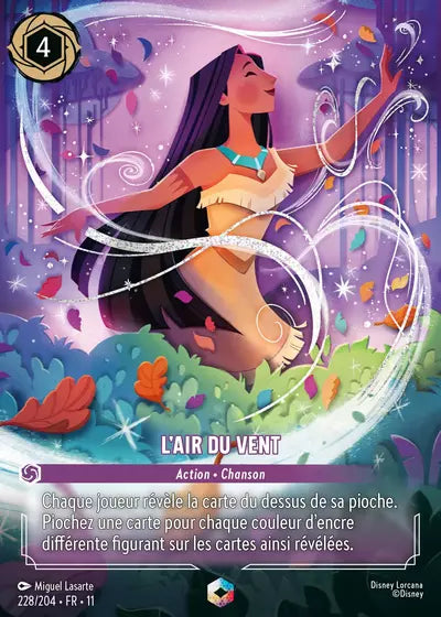 Carte Lorcana 228/204 L'air du vent Enchantée | LorenZone