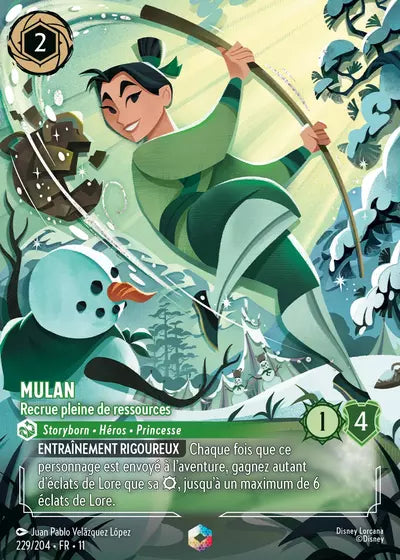 Carte Lorcana 229/204 Mulan Enchantée | LorenZone