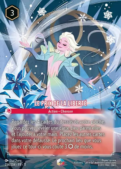 Carte Lorcana 234/204 Le prix de la liberté Enchantée | LorenZone