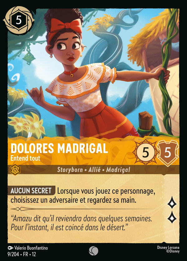 Carte Lorcana 9/204 Dolores Madrigal | LorenZone