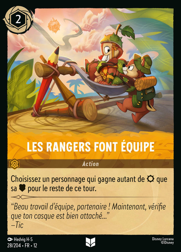 Carte Lorcana 28/204 Les rangers font équipe | LorenZone
