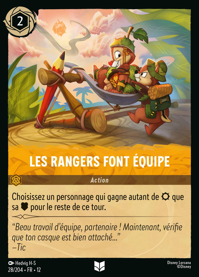 Carte Lorcana 28/204 Les rangers font équipe | LorenZone