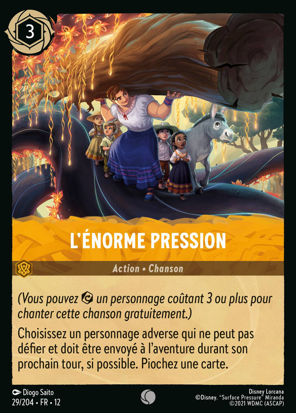 Carte Lorcana 29/204 L'énorme pression | LorenZone