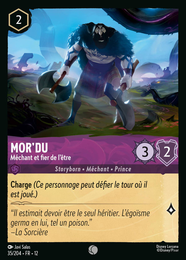 Carte Lorcana 35/204 Mor'du | LorenZone