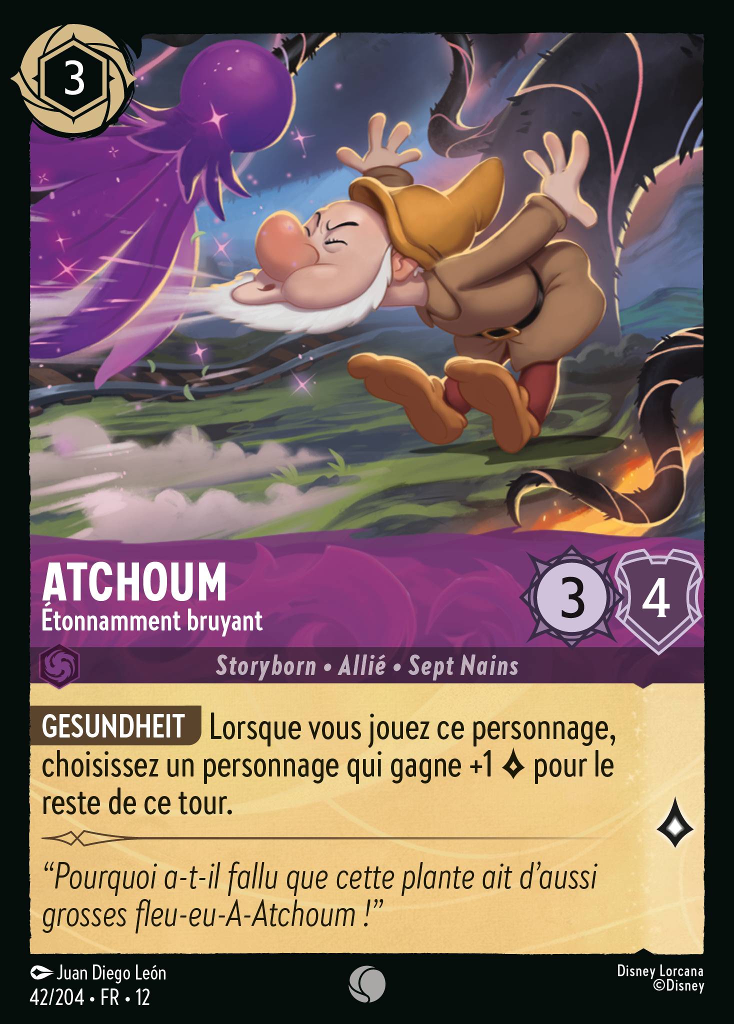 Carte Lorcana 42/204 Atchoum | LorenZone