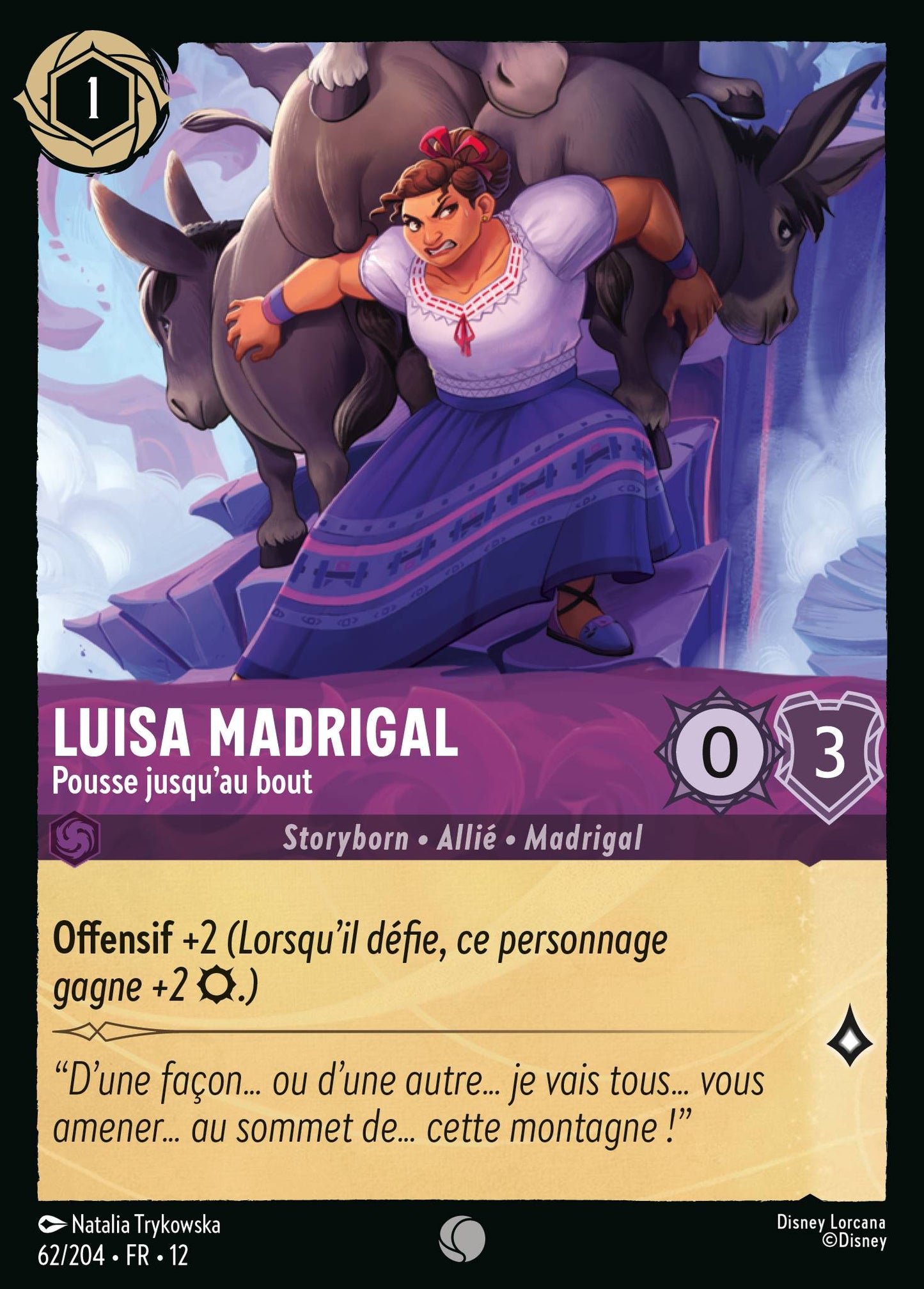 Carte Lorcana 62/204 Luisa Madrigal | LorenZone