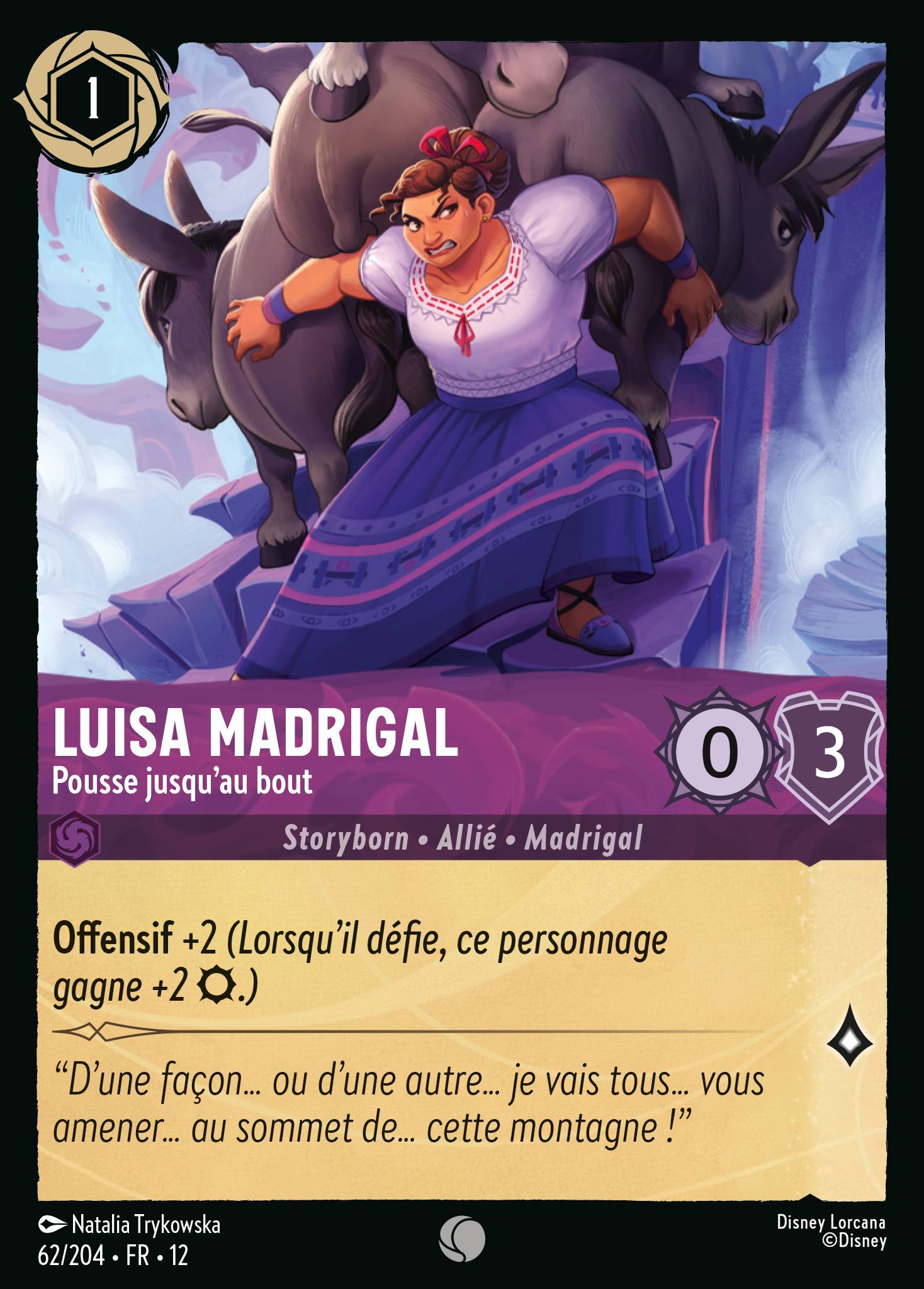 Carte Lorcana 62/204 Luisa Madrigal | LorenZone