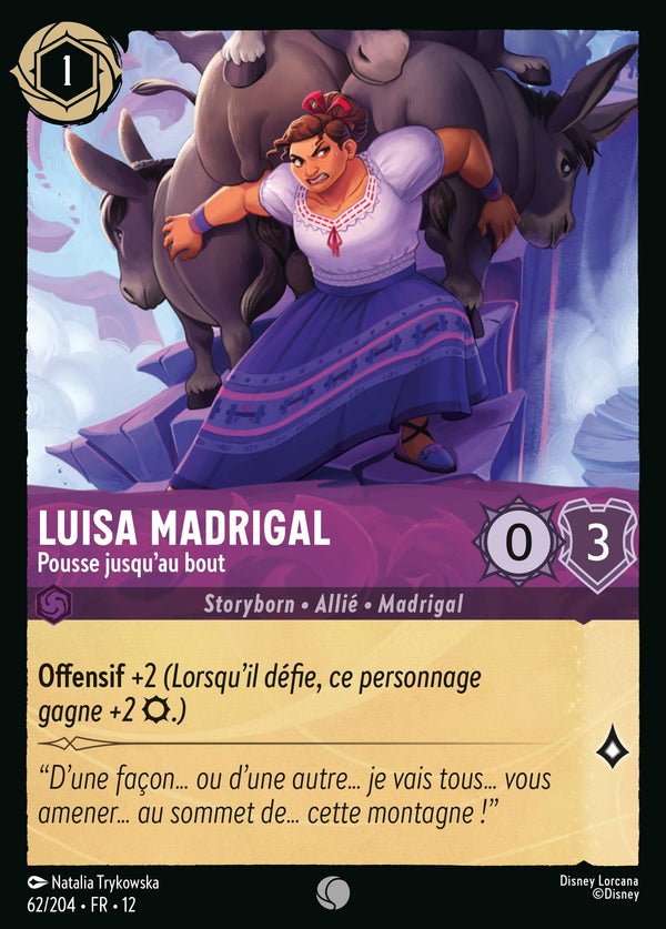Carte Lorcana 62/204 Luisa Madrigal | LorenZone