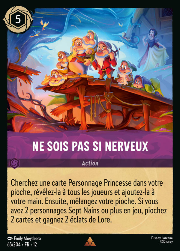 Carte Lorcana 65/204 Ne sois pas si nerveux | LorenZone