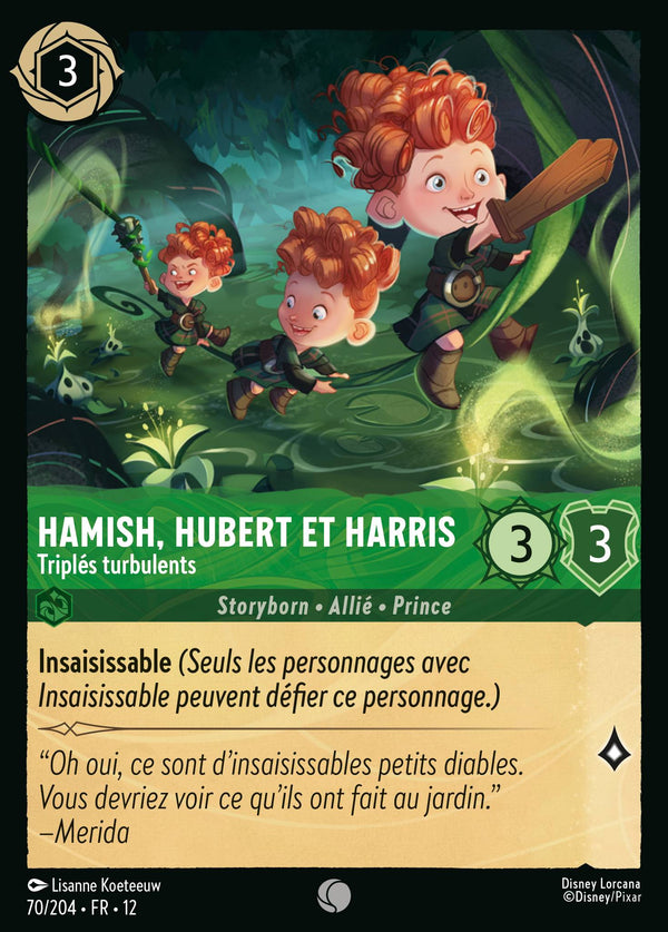 Carte Lorcana 70/204 Hamish, Hubert et Harris | LorenZone