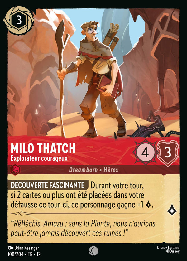 Carte Lorcana 108/204 Milo Thatch | LorenZone