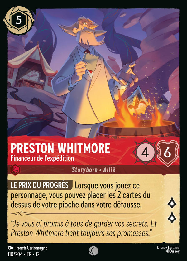 Carte Lorcana 110/204 Preston Whitmore | LorenZone